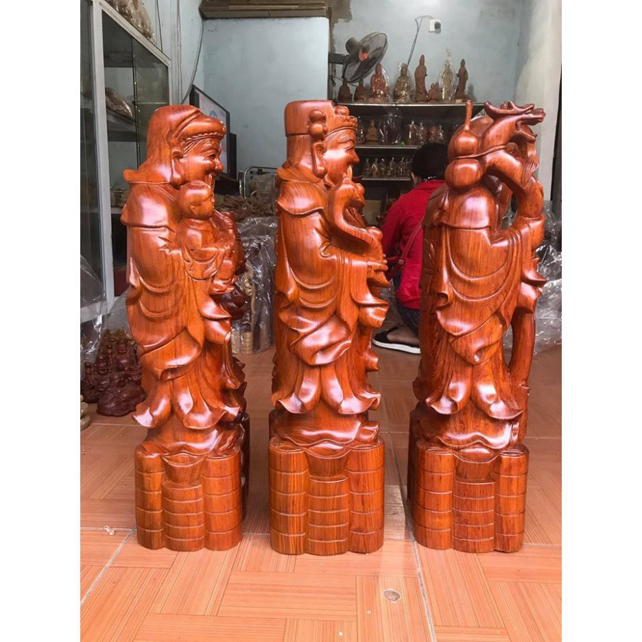 [Hàng Mới] TƯỢNG TAM ĐA PHÚC LỘC THỌ BẰNG GỖ HƯƠNG KT : 30-12-8 CM ((-HÀNG BÁN GIÁ XƯỞNG ĐẸP ))