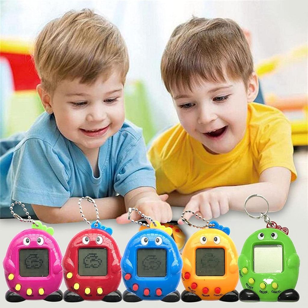 Điện tử Kỹ Thuật Số Pet Đồ Chơi Trò Chơi Tamagotchi Khủng Long Ảo Vật Nuôi Móc Khóa