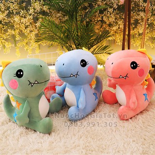 [Có sẵn kèm quà] Gấu nhồi bông hoạt hình khủng long quà tặng sinh nhật bé trai gái