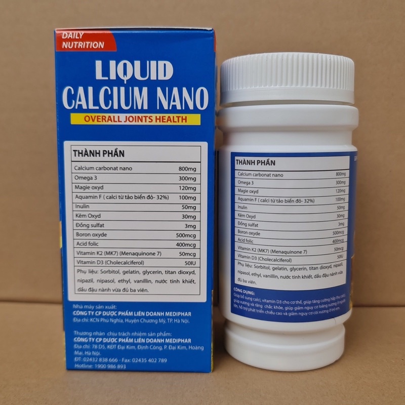 LIQUID CALCIUM NANO - BỔ SUNG Canxi LIQUID giúp phòng chống còi xương, tăng cường phát triển hệ xương | Thế Giới Skin Care