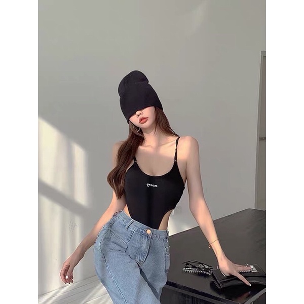 (SẴN) Bodysuit 2 dây khoét eo cao | BigBuy360 - bigbuy360.vn