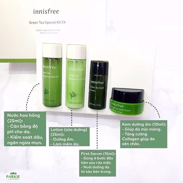 SET DƯỠNG DA TRÀ XANH INNISFREE GREEN TEA SPECIAL KIT