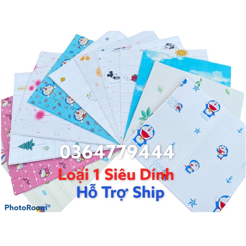 Xốp Dán Tường 3D TRẺ EM.  Doremon - Hello Kitty.