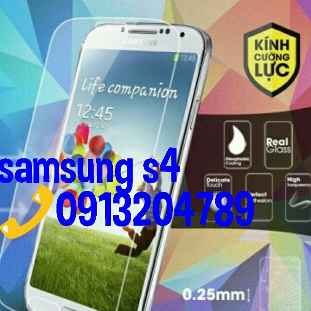 bộ 3 dán kính cường lực samsung s4