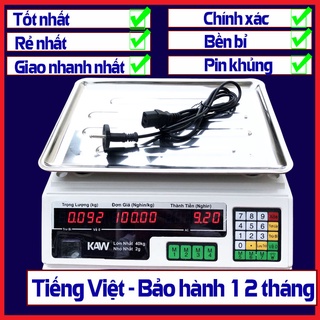 Cân Điện Tử Tính Tiền Sạc Pin 40Kg MẪU CHỌN LỌC, Cân điện tử tính tiền tốt nhất cho cửa hàng hoa quả