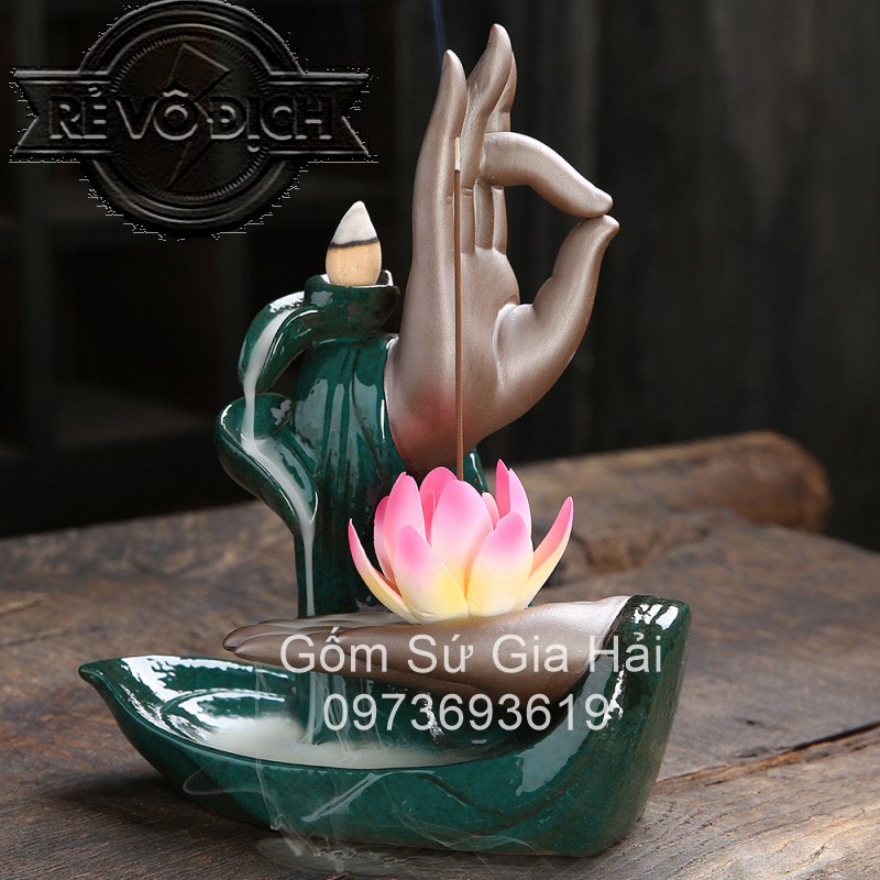 Thác Khói Trầm Hương Chảy Ngược Phật Thủ Liên Hoa - Thác Khói Xông Trầm Hương Chảy Ngược