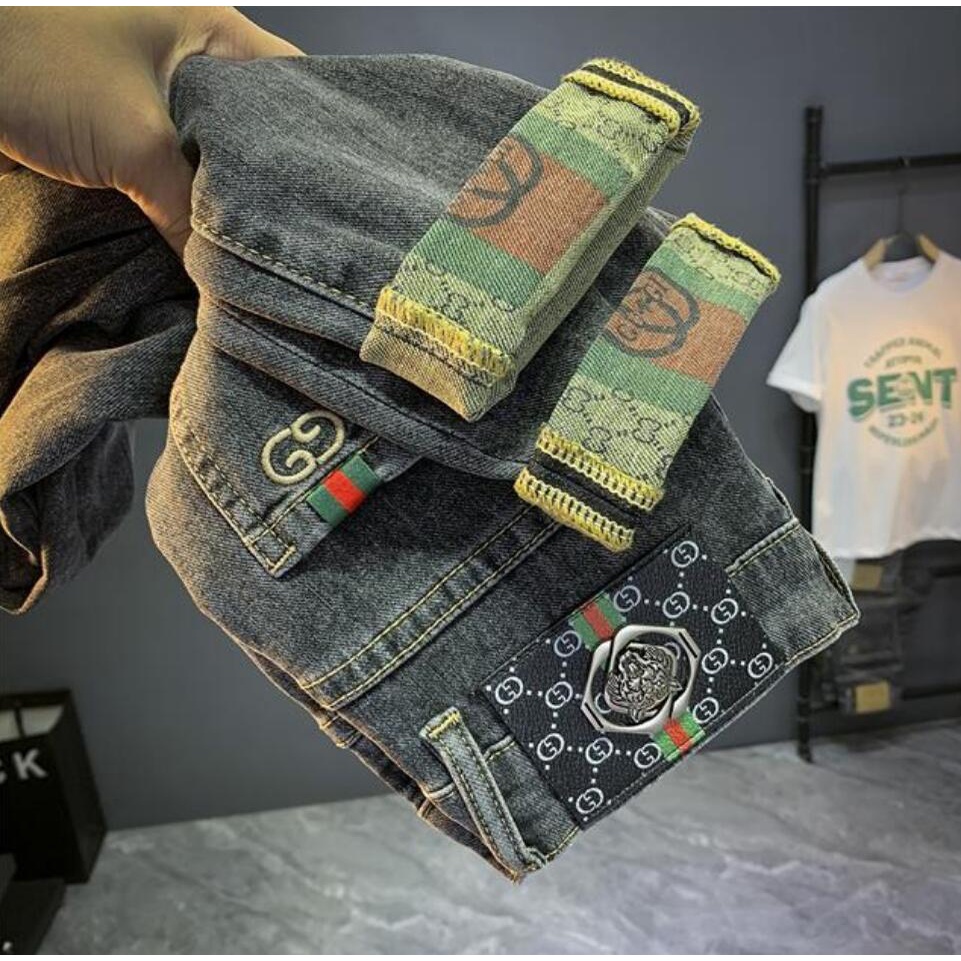 Gucci Mới Quần Jeans Nam Có Thắt Lưng Size 28-36