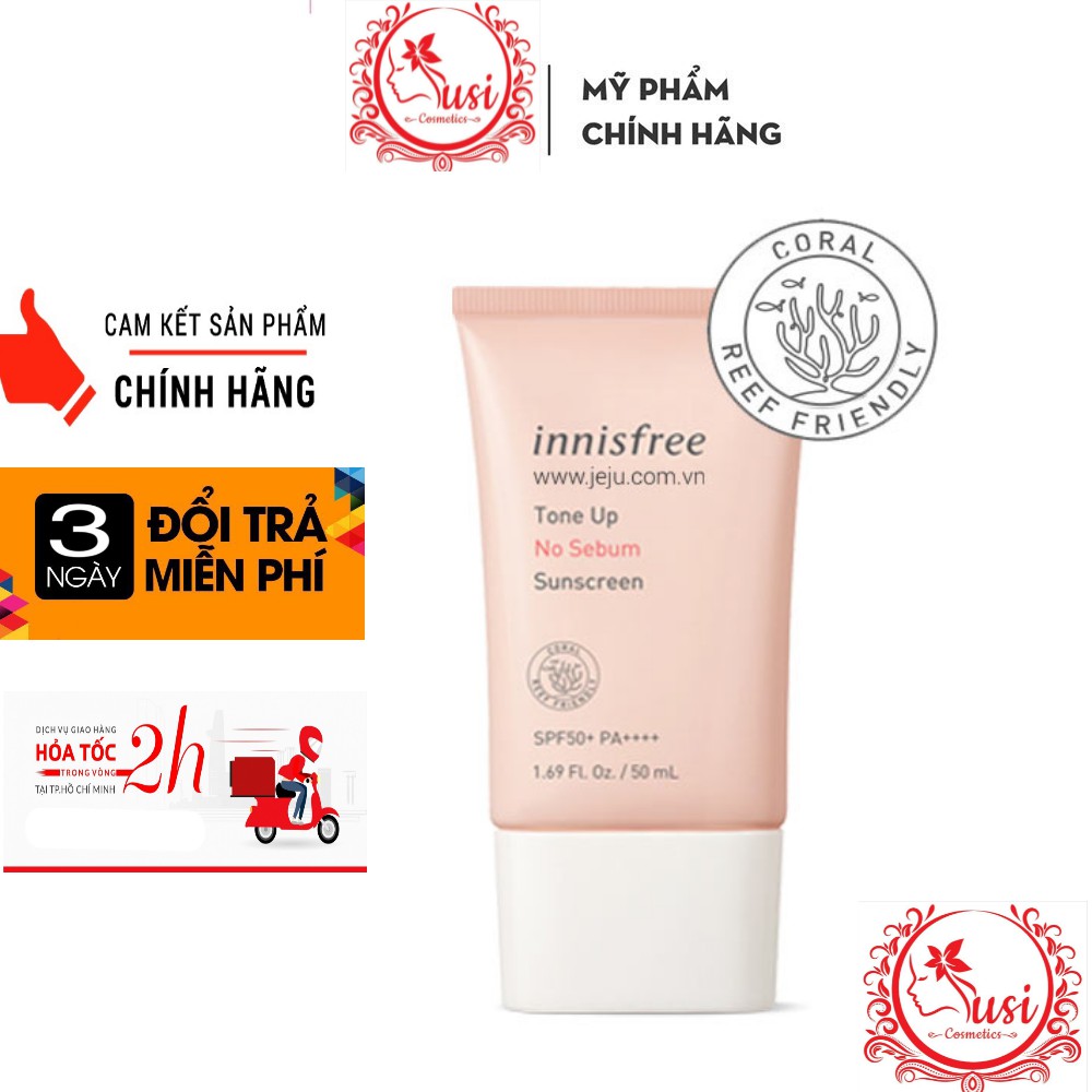 Kem Chống Nắng Kiềm Dầu Nâng Tone Da Innisfree Tone Up No Sebum Sunscreen (New 2020)