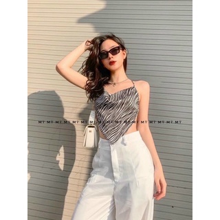 Áo yếm cổ đổ ngựa vằn