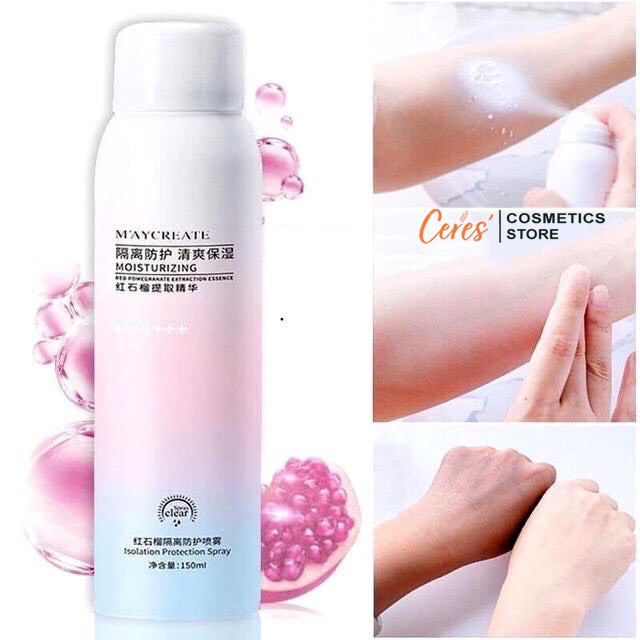 Xịt Chống Nắng Maycreate ☀️𝑭𝒓𝒆𝒆𝒔𝒉𝒊𝒑☀️ Trắng Da Nâng Tông Chống Nước 150ml | BigBuy360 - bigbuy360.vn