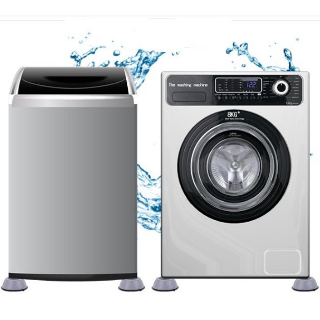 Đế kê chân chống xê dịch máy giặt,bộ 4 chân bám silicon cố định máy giặt chống rung
