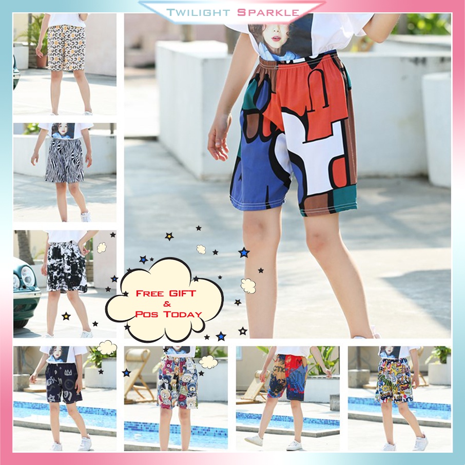 Quần Short Cotton In Họa Tiết Hoạt Hình Phong Cách Hàn Quốc Thời Trang Mùa Hè Cho Bé 2-11 Tuổi