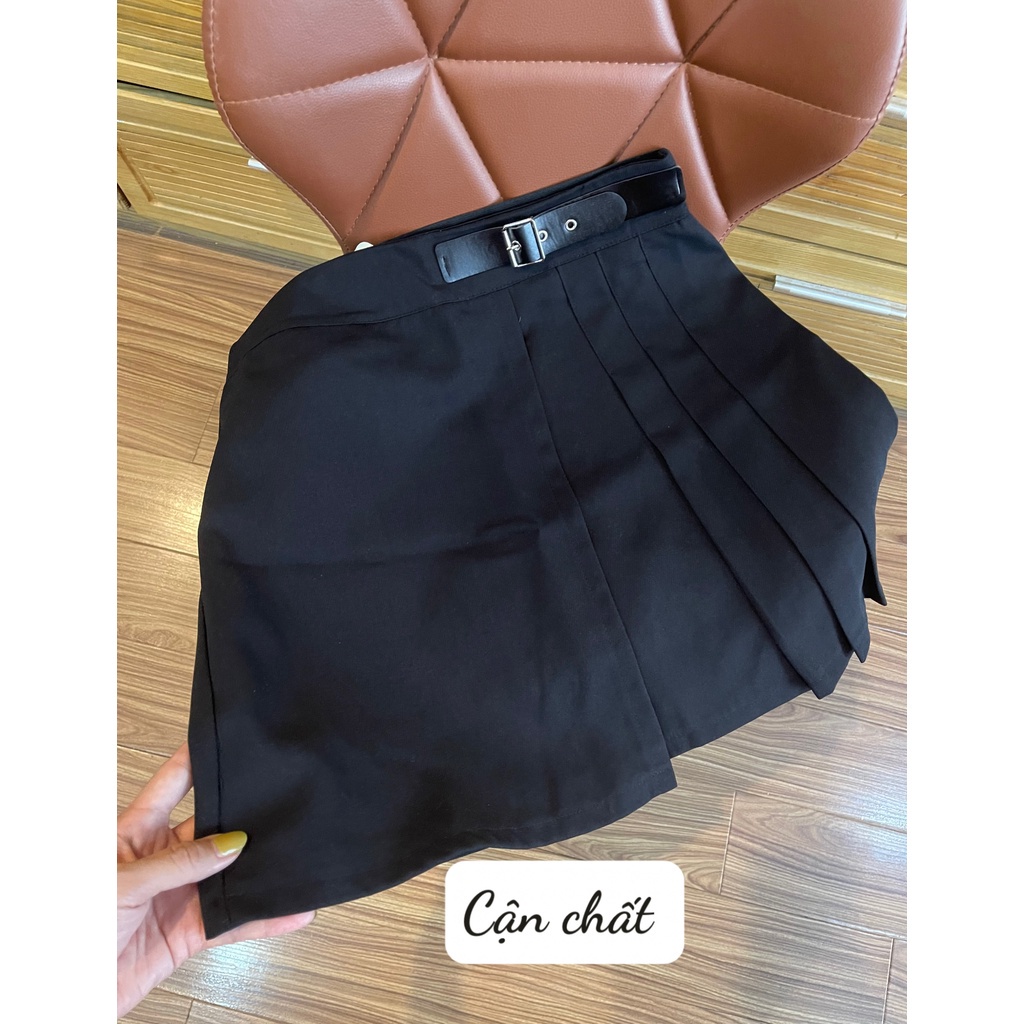 Chân váy Bigsize đai da CHUBBY-có quần trong  MS501