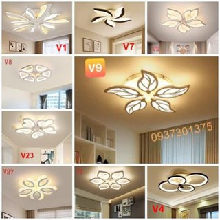 Đèn ốp trần trang trí phòng khách và phòng ngủ kiểu mẫu hiện đại có điều khiển.