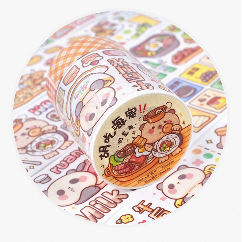 Cuộn băng keo washi hình gấu Nickey xinh xắn dễ thương