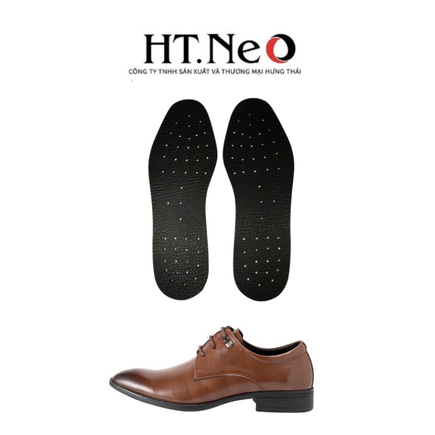 Lót Giày tây nam buộc giây HT.NEO Da bò thật, Đế đúc cao su xịn, Thiết kế lịch lãm và quý phái GT150
