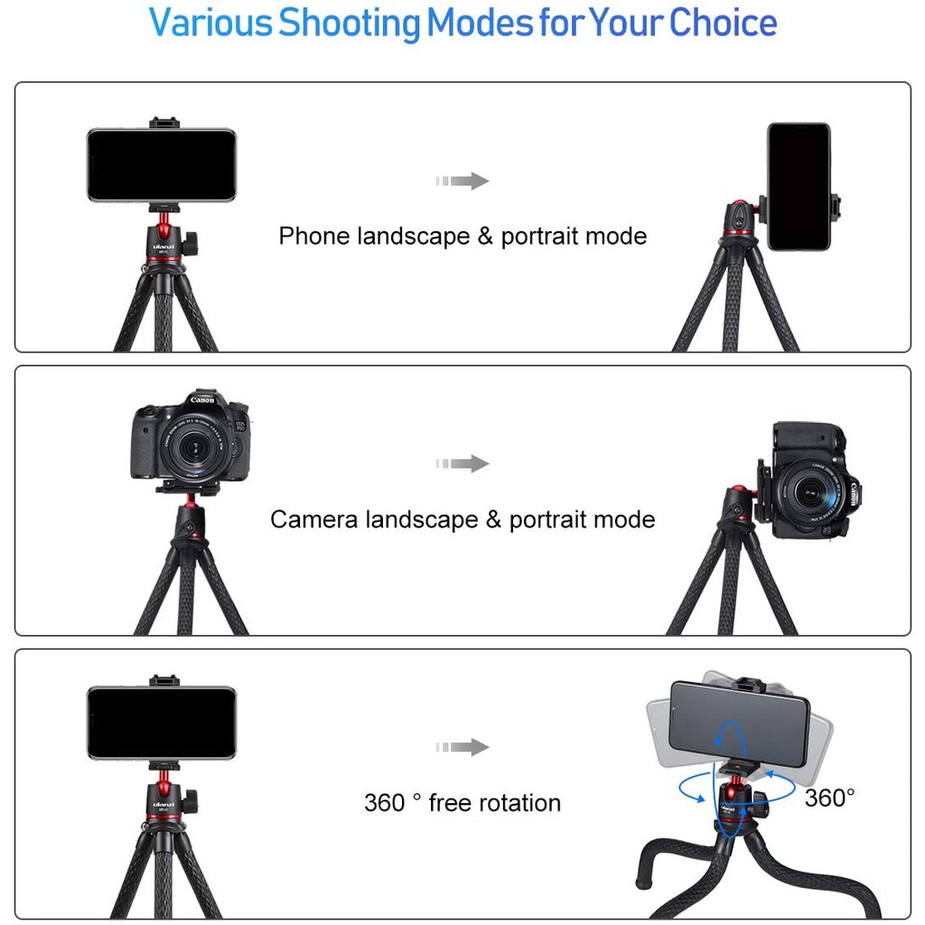 Ulanzi MT-11 - Chân Tripod Bạch Tuộc Quay Phim Cho Điện Thoại, Máy Ảnh - Hàng Chính Hãng
