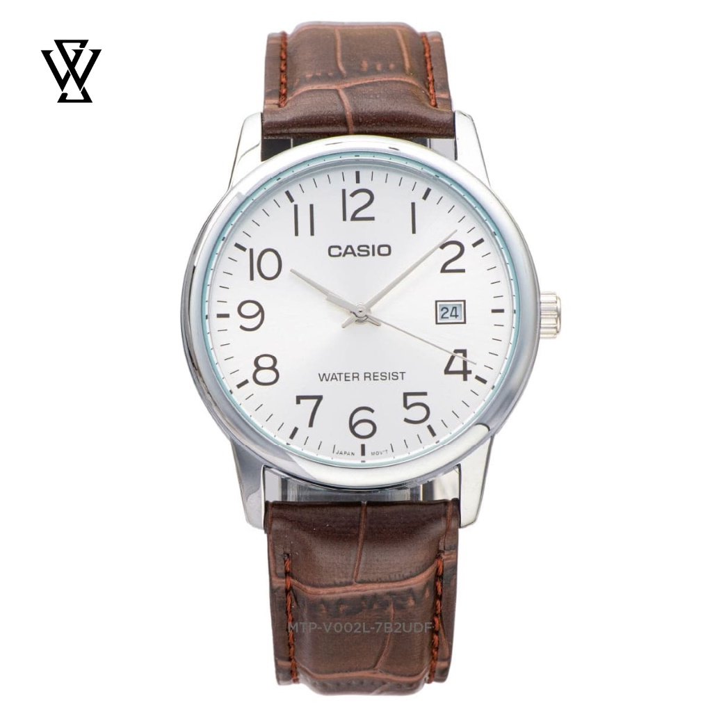 Đồng Hồ Quartz Nam Casio WATCHSTORE MTP-V002L-7B2UDF Mặt Kính Khoáng 37mm, Dây Da Phong Cách Cổ Điển, Sang Trọng