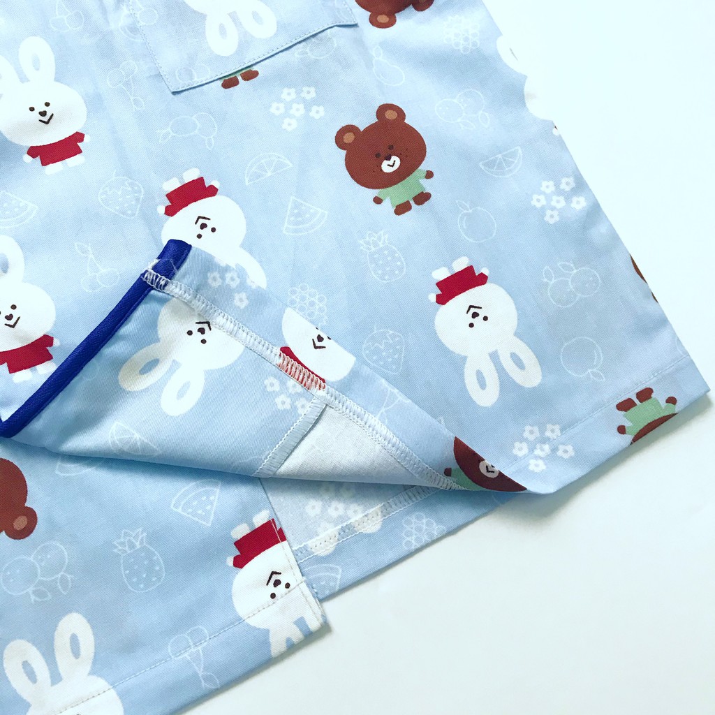 Pijama tay ngắn cho bé vải Thô cotton hút mồ hôi nhiều mẫu ngộ nghĩnh size 10-40kg