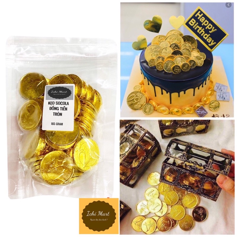 kẹo Socola tròn ,Dùng để ăn trực tiếp hoặc trang trí bánh