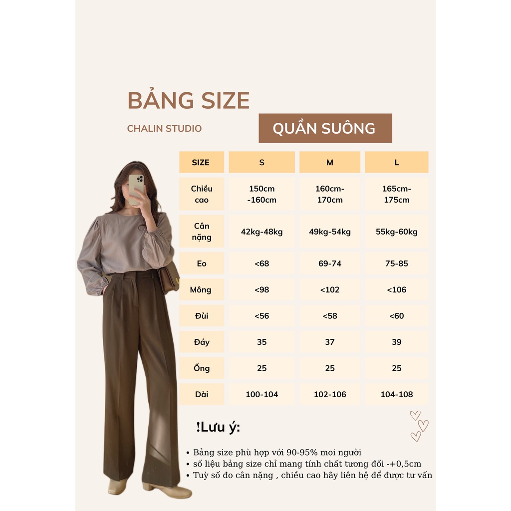 Quần suông ống rộng khuy cài Q-212 bảng màu hàn đa dạng