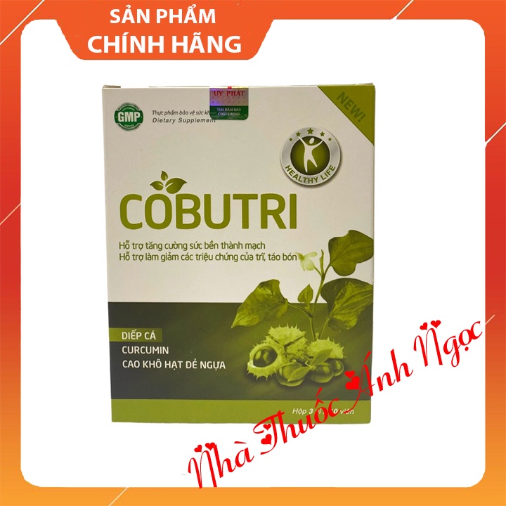 Viên uống COBUTRI - tăng cường sức bền thành mạch, hỗ trợ làm giảm các triệu chứng của trĩ, táo bón