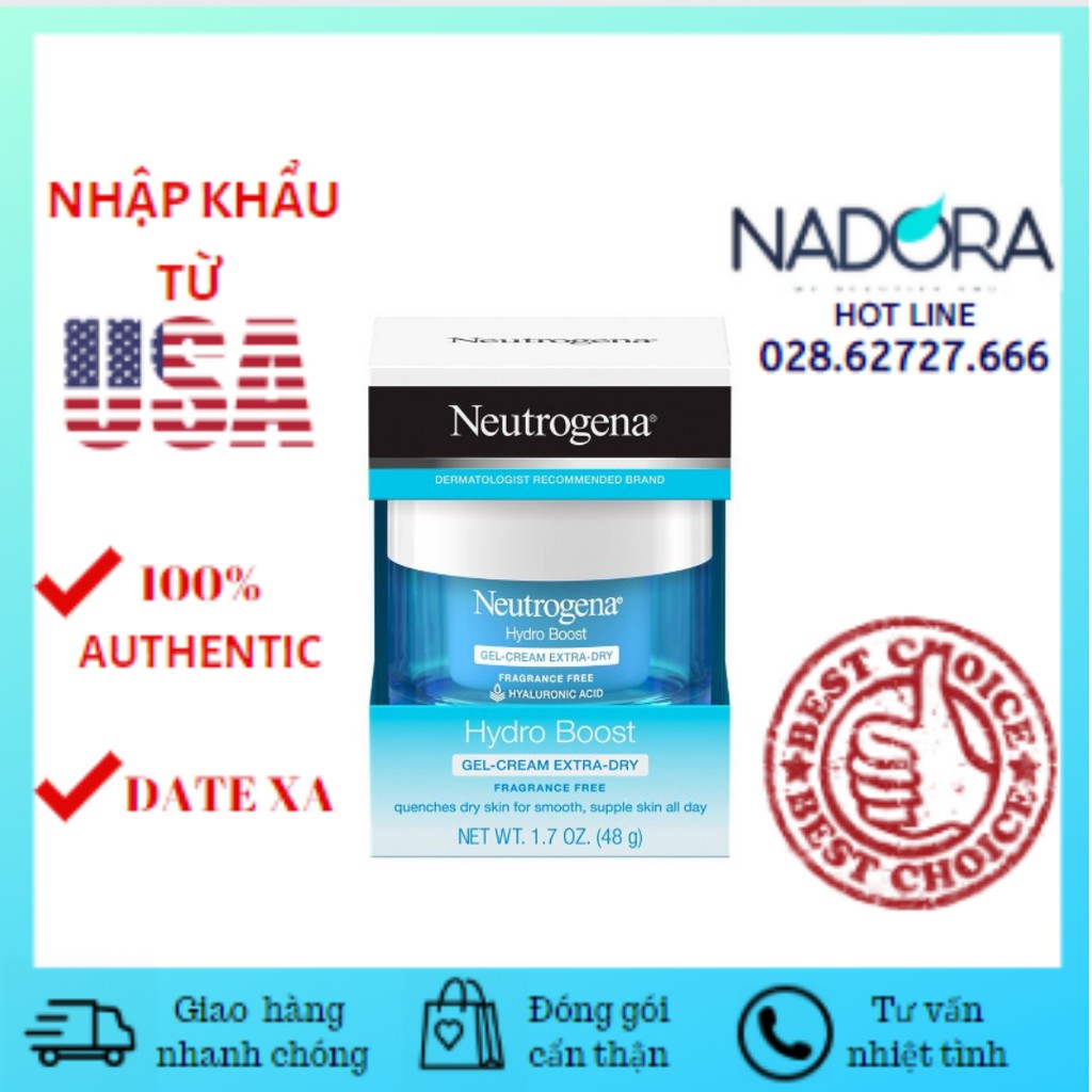 Gel dưỡng ẩm Neutrogena Hydro Boost Gel Cream Extra – Dry Skin (48g)