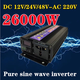 ⚡️Giao hàng nhanh✈️26000W tinh khiết sóng sin biến tần năng lượng mặt trời biến tần điện 12V/24V đến 220V xe biến tần LED hiển thị kỹ thuật số chuyển đổi điện áp Adapter Công suất cao Trang chủ ngoài trời du lịch đa chức năng biến áp