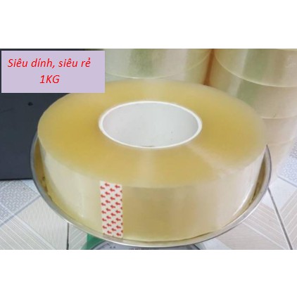 Băng dính trong loại 1kg/ cuộn , rộng 4,7cm.  lỗi nhựa  8mm( màu trắng, vàng tranh, đục)