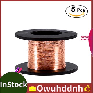 Owuhddnh 5 cuộn dây đồng tráng men 0,1mm Chất lượng cao 15m