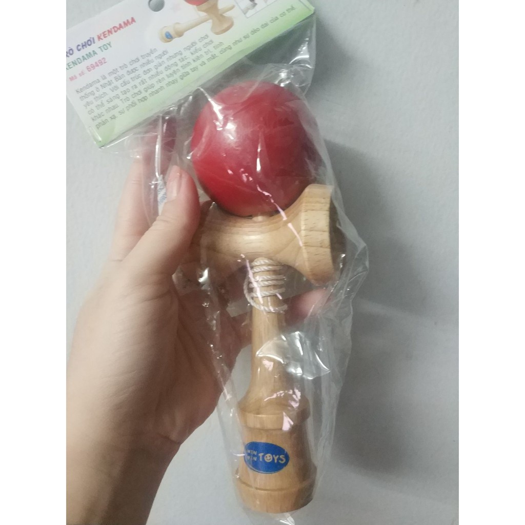 Đồ chơi Kendama bằng gỗ - Trò chơi truyền thống của Nhật Bản - Đồ chơi gỗ thông minh cho bé