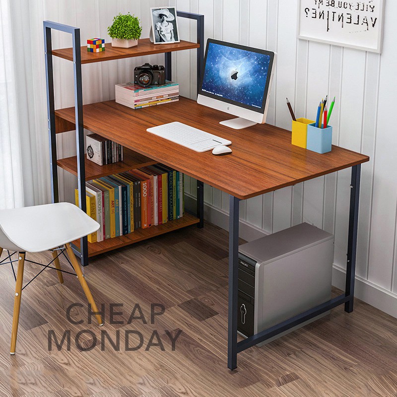 Bàn Làm Việc Kết Hợp Kệ Sách Đa Năng, Khung Sắt Sơn Tĩnh Điện Phù Hợp Mọi Không Gian Làm Việc | BigBuy360 - bigbuy360.vn