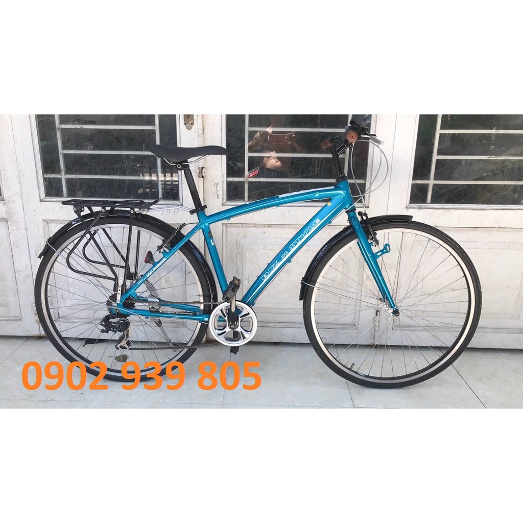 Xe đạp Touring nội địa Nhật Biz Style đến từ Japan màu dương sise 47 cao từ 1m6 -1m7 1 dĩa 7 líp Shimano