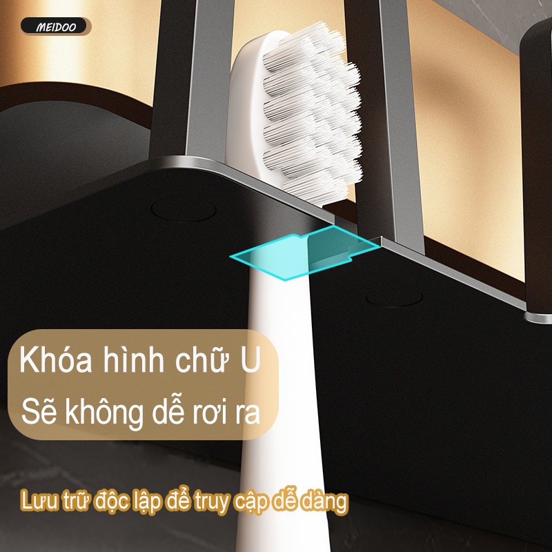 GuanChuang Giá Đỡ Bàn Chải Đánh Răng Gắn Tường Không Khoan Tiện Dụng