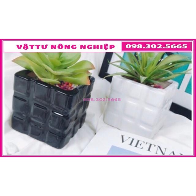 Chậu sứ vuông rubik