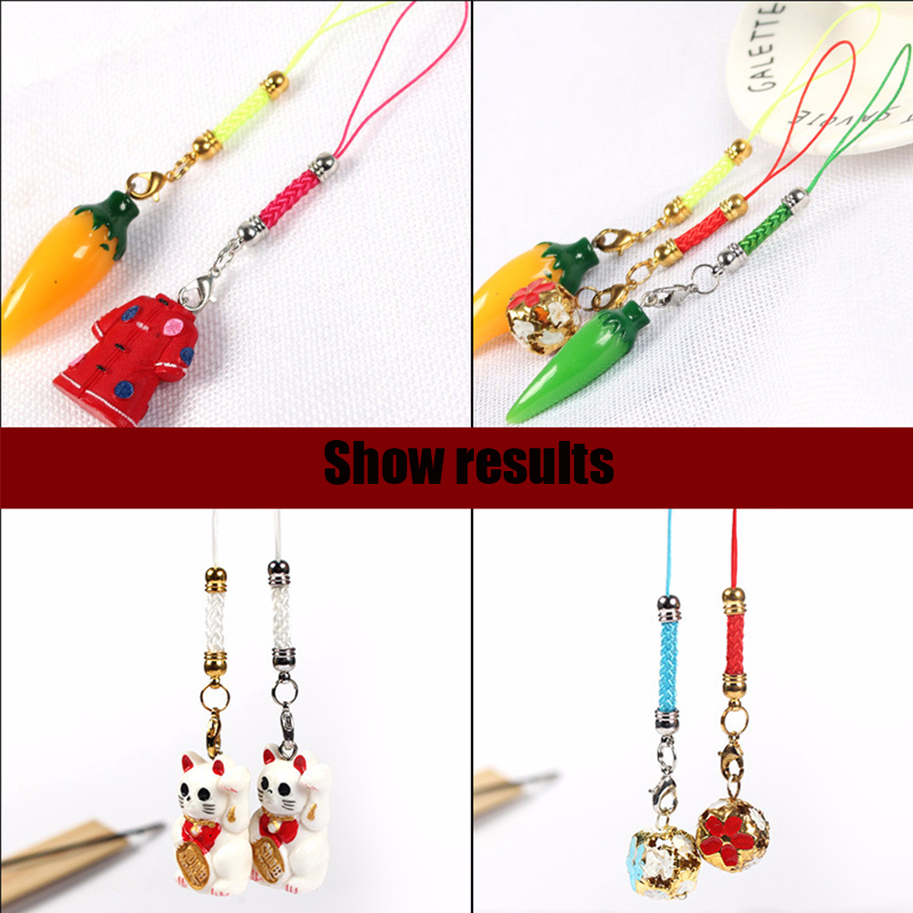 Set 10 dây móc khóa tùy chọn màu sắc tiện dụng DIY