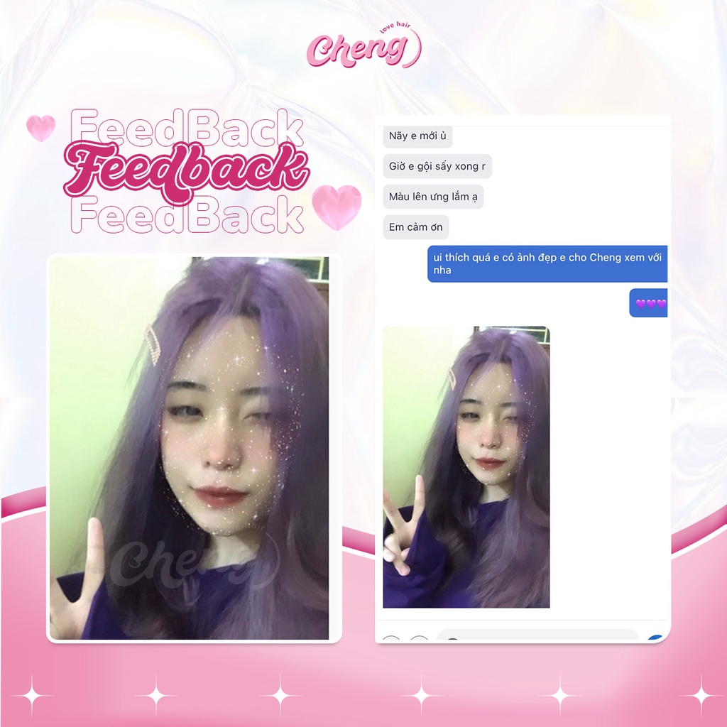 Thuốc Nhuộm Tóc Màu TÍM LAVENDER, LIGHT LAVENDER | Chenglovehair, Chenglovehairs