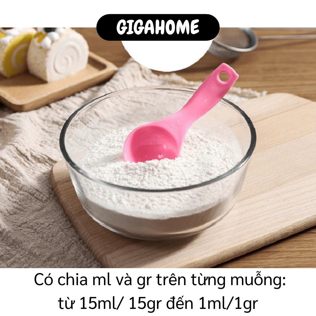 Muỗng Đo Lường GIGAHOME Bộ 5 Muỗng Thìa Đong Định Lượng Gia Vị, Làm Bánh Nhiều Kích Cỡ 9599