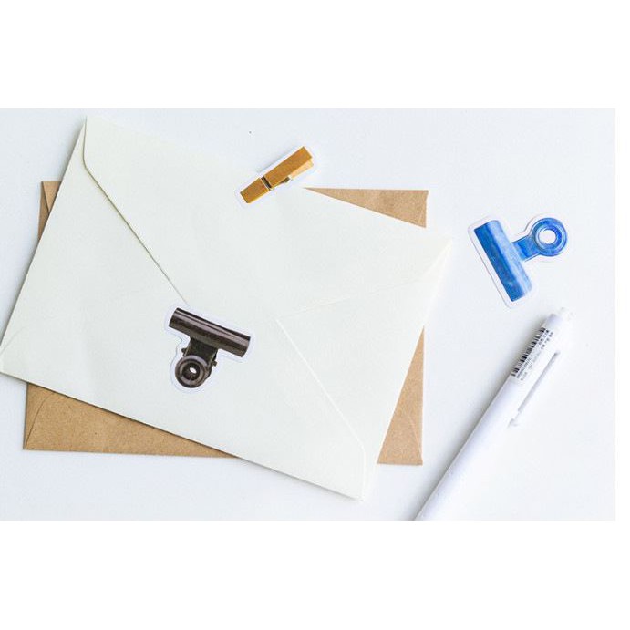 Bộ 45 Sticker Kẹp Ghim Trang Trí Sách E56