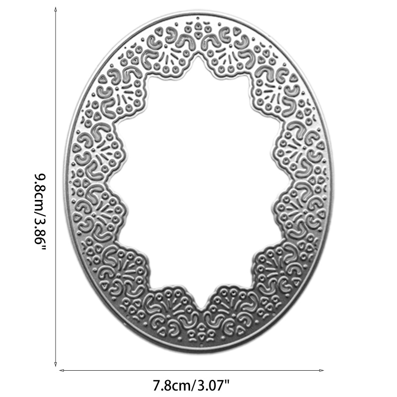 Khuôn Cắt Giấy Kim Loại Hình Oval Xinh Xắn