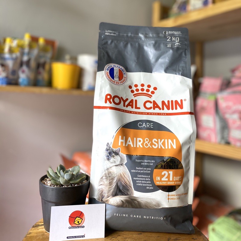 [Mã PET50 giảm 10% - tối đa 50K đơn 250K] Thức ăn cho mèo Royal Canin Hair&amp;Skin dưỡng da và lông - Túi 2kg chính hãng