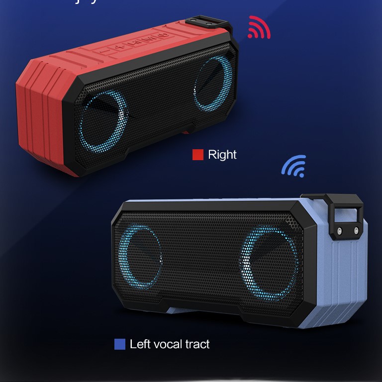 Loa nghe nhạc bluetooth NUTEK X8 để bàn có đèn led chính hãng không dây, chuẩn IPX7, pin siêu trâu