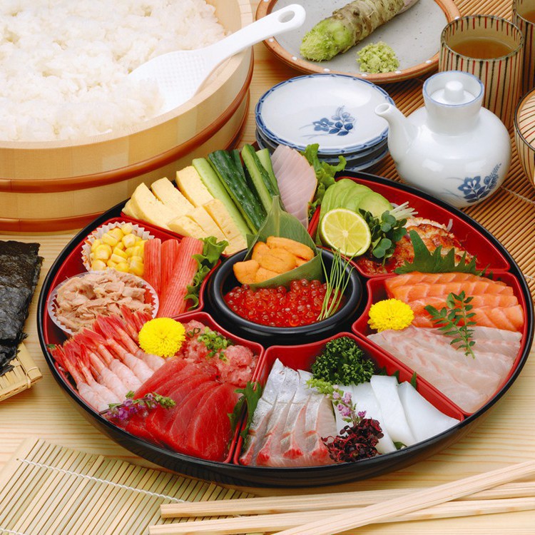 Khay chia ngăn đa năng Inomata hàng Nhật (đựng đồ ăn lẩu, sushi, bánh mứt kẹo)