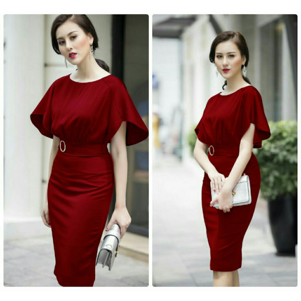 (5 màu, big size) Đầm Nữ Công sở Tay Cánh Tiên Đẹp Như HH Mỹ Linh | BigBuy360 - bigbuy360.vn