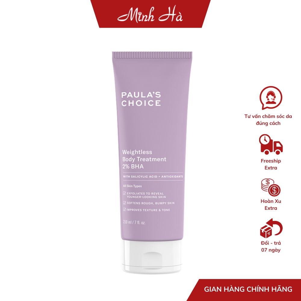 Tẩy da chết toàn thân Paula's Choice Resist Weightless Body Treatment With 2% BHA 60ml / 210ml Mã SP 5700 5707