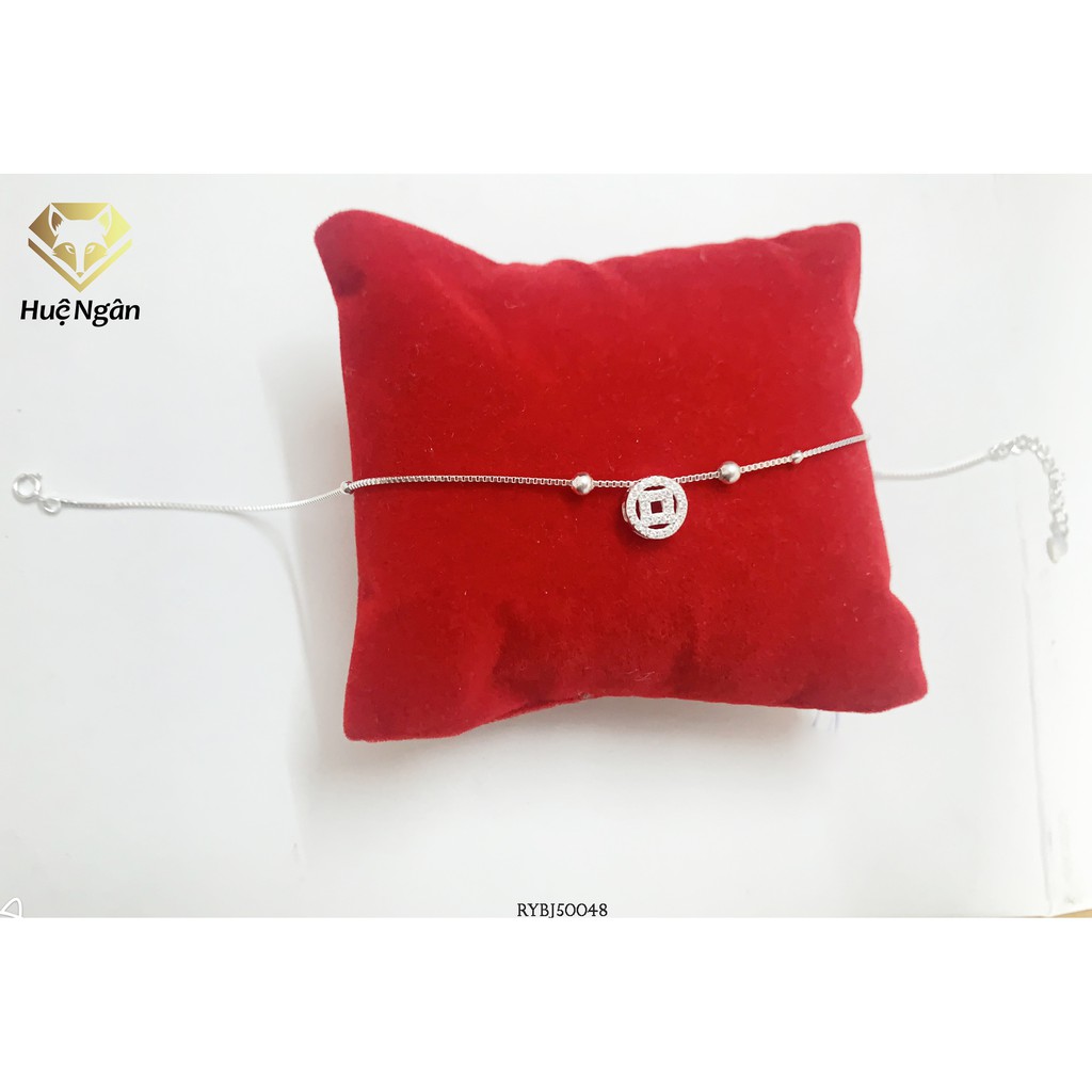 Lắc chân bạc Ý 925 Huệ Ngân - Kim tiền may mắn RYBJ50048 | BigBuy360 - bigbuy360.vn