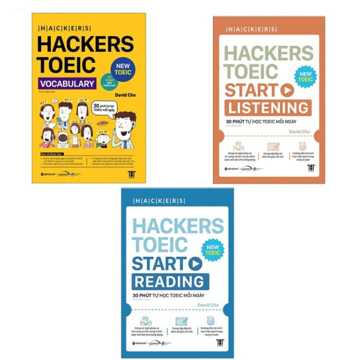 Sách > Combo Hackers TOEIC : VOCABULARY + READING + LISTENING - Phương Pháp Ôn Luyện Toeic Hiệu Qủa Chỉ 30 Phút Mỗi Ngày | BigBuy360 - bigbuy360.vn