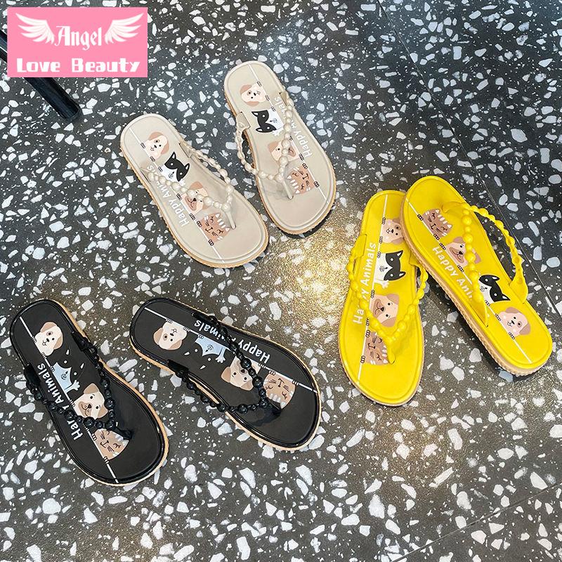 Dép Sandal Đế Bằng Mềm Chống Trượt Thời Trang Mùa Hè Dễ Thương Cho Nữ