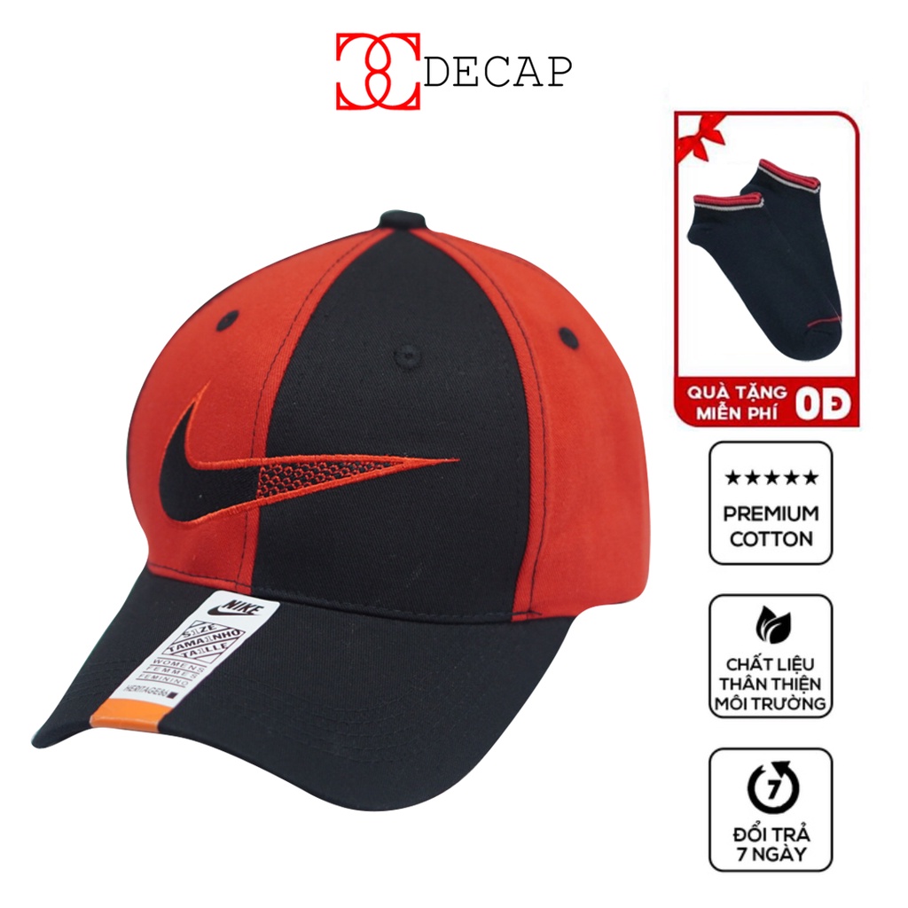 Nón mũ kết lưỡi trai thời trang phom đẹp nam nữ unisex ulzzang chất vải kaki snapback kiểu Nike |DECAP SHOP