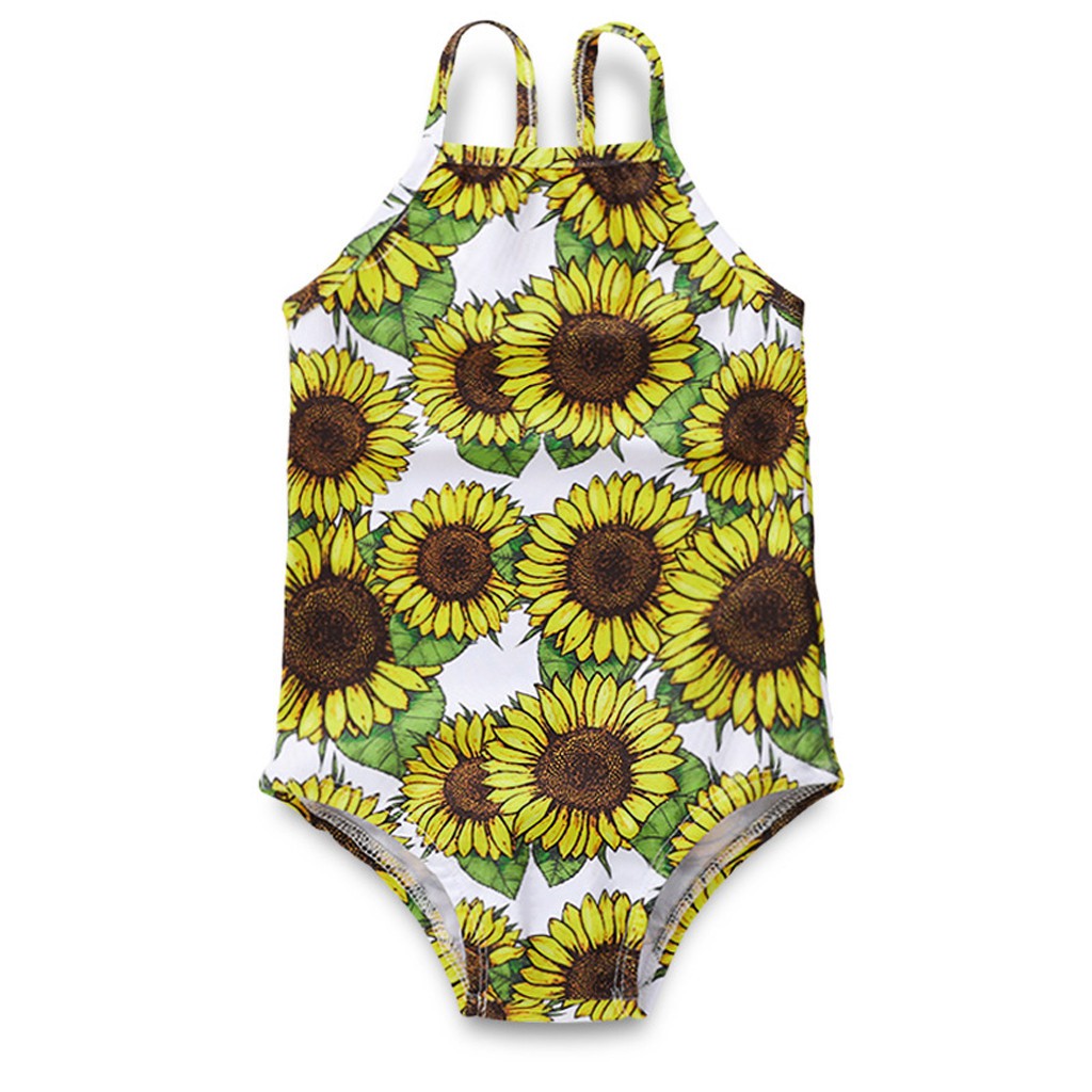 Bộ Đồ Bơi Bikini In Họa Tiết Hoa Xinh Xắn Cho Bé Gái